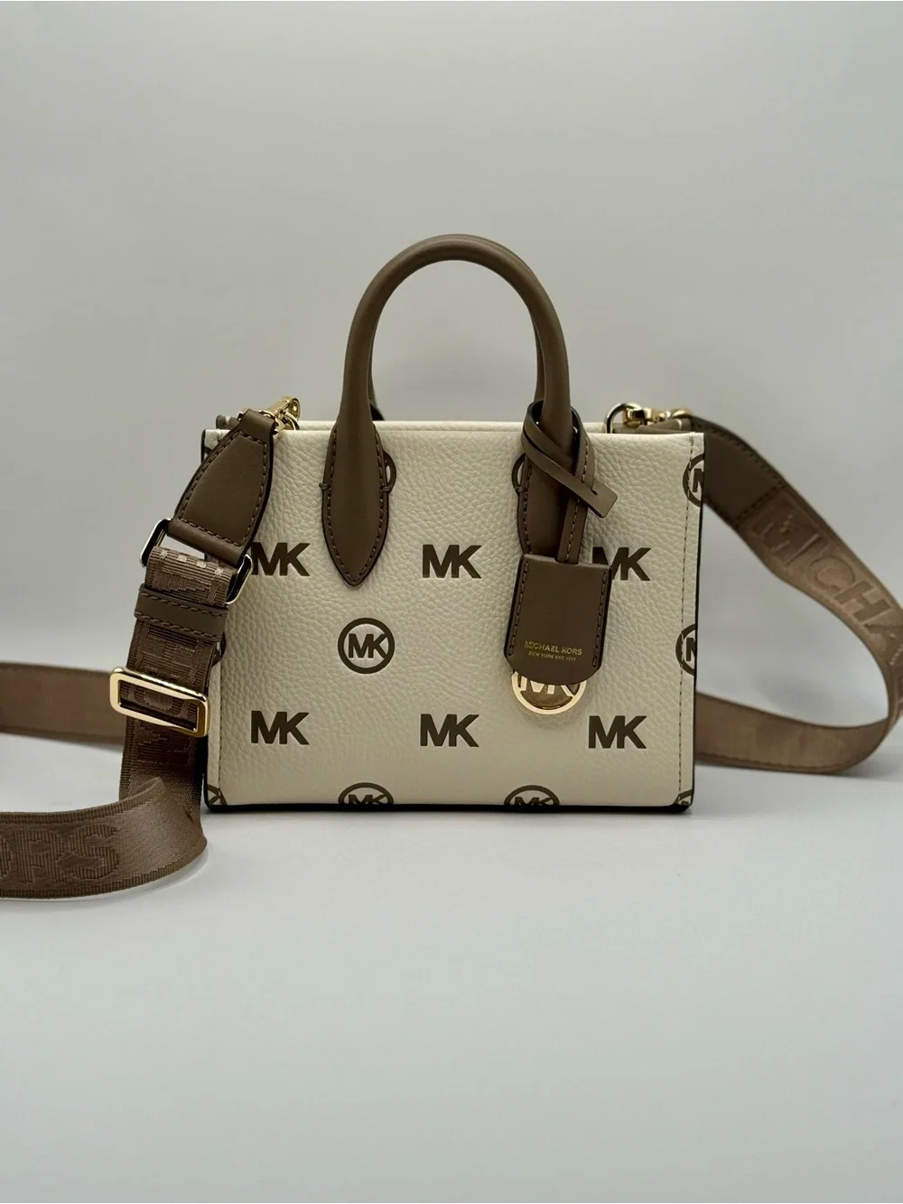 Michael Kors Mirella Extra-Small Logo Debossed Crossbody Bag Pre-Owned